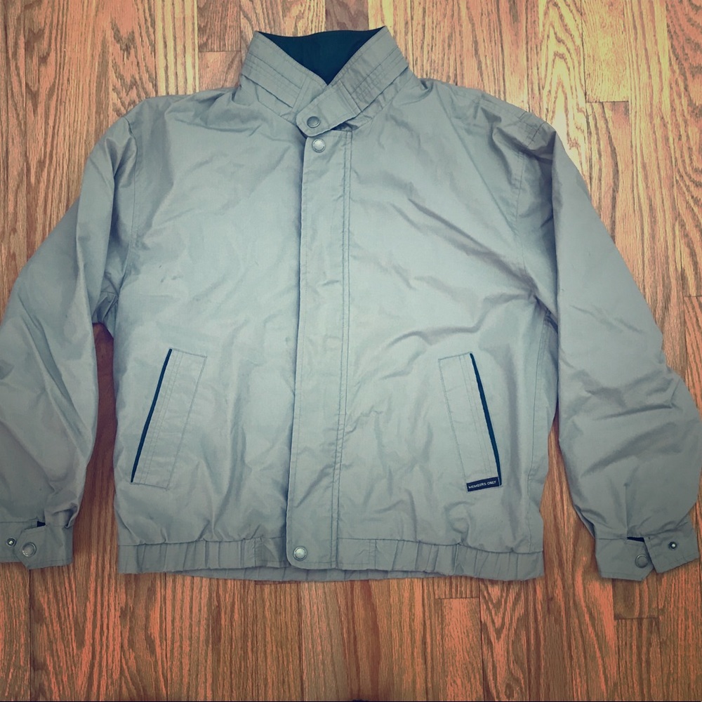 Vintage Members Only Jacket Medium Snap Collar